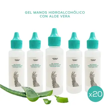 

Pack 20-hands Hidroalcoholico 30 ml | With Aloe Vera Gel | Rinse | Gel hand sanitizer hands with alcohol