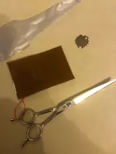 7,0 Japón 440C profesional tijeras de aseo para mascotas perro tijeras grandes rectos y adelgazamiento y curva tijeras pelo de perro Clipper B0013B