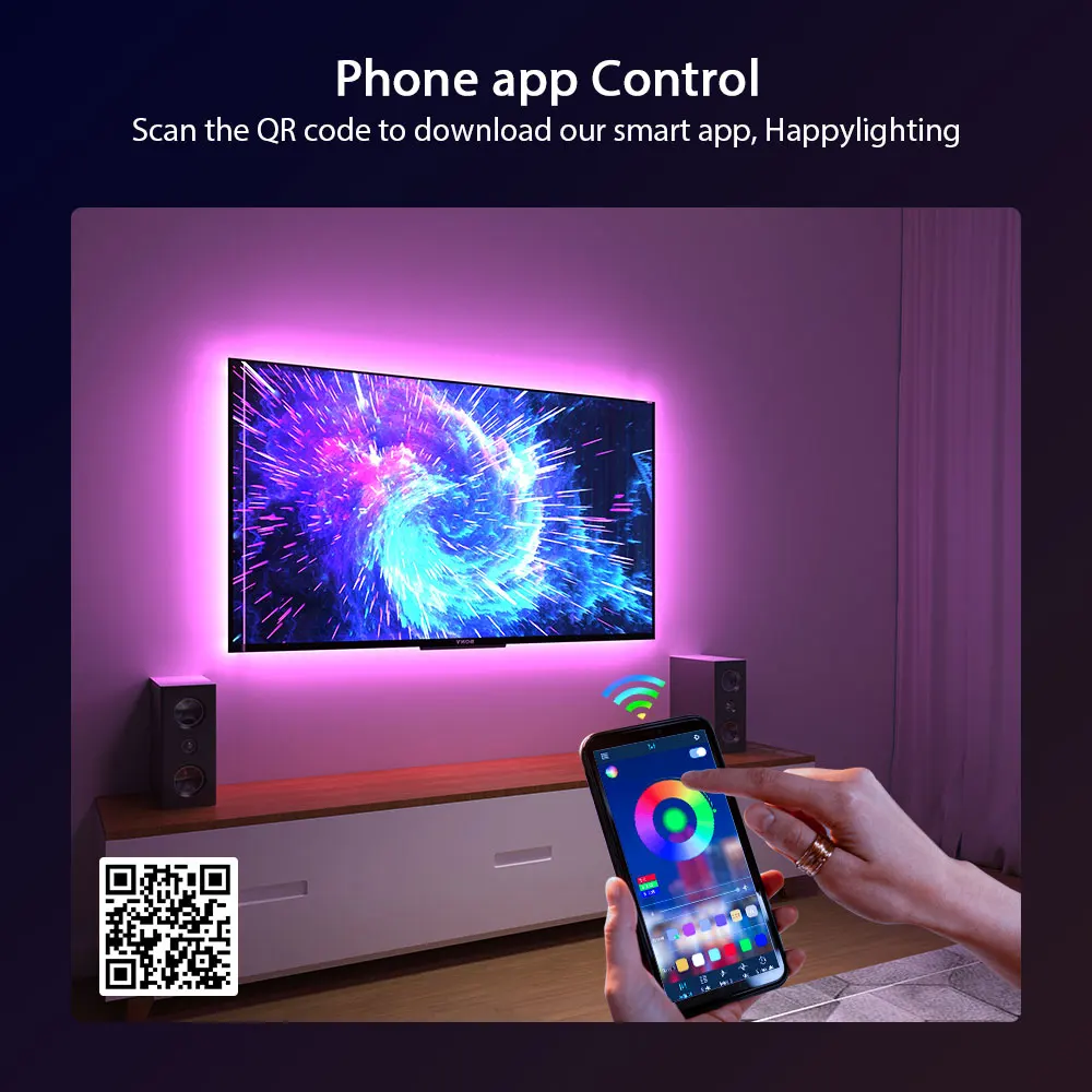 32 Piedi/10 Metri Striscia Led Luci Per Camera Da Letto, Luci A Corda Intelligenti Con Telecomando A 44 Tasti, Luci A Led A Corda Controllabili Trame App, Per La Decorazione Della Camera