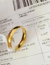 Letdiffy-anillo de boda de acero inoxidable para hombre y mujer, sortija lisa de oro, 2/4/6/8mm, joyería