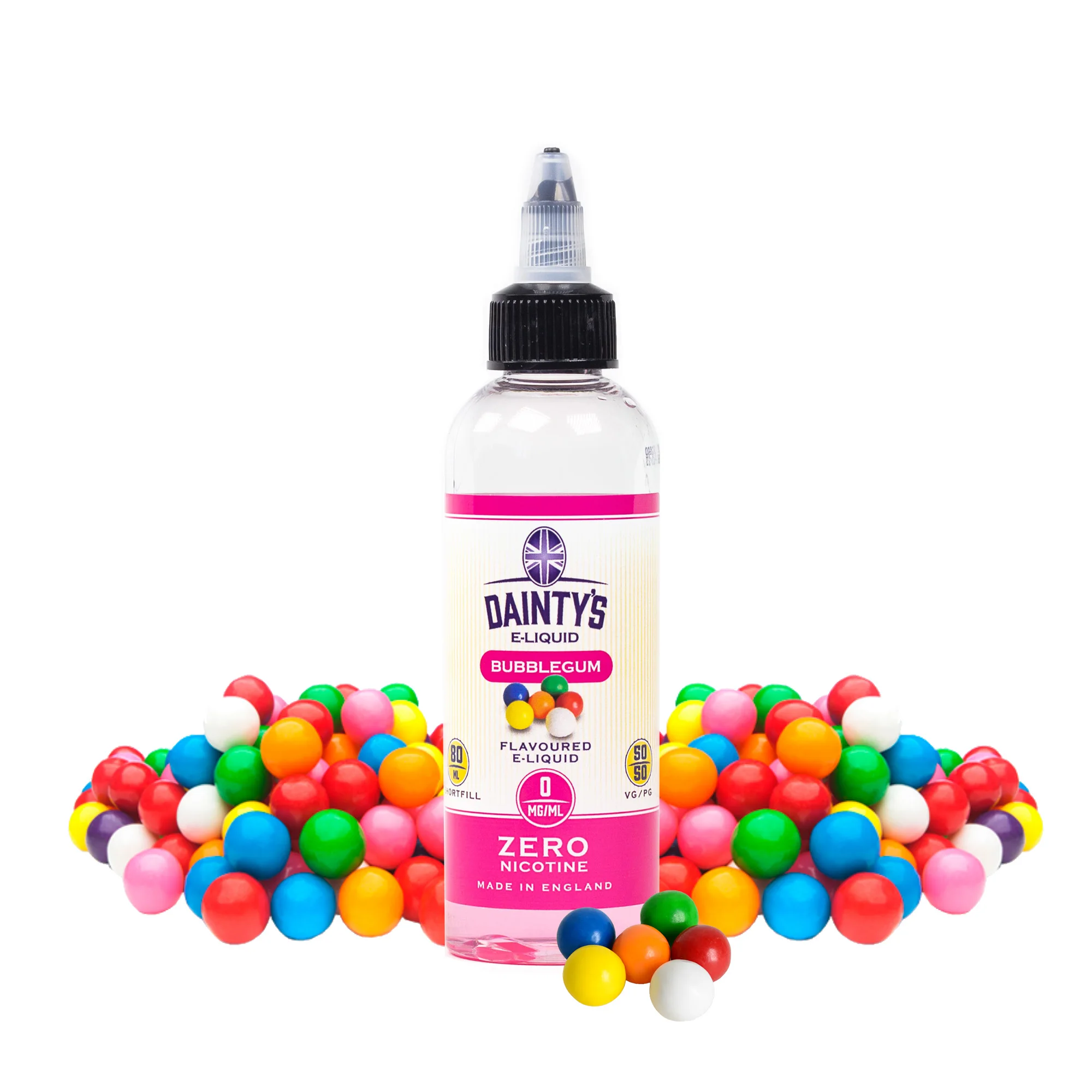 Daintys - Bubblegum Eco Vape E-liquid | 80 мл Без никотина 50VG/50PG Жидкие электронные сигареты Вейп
