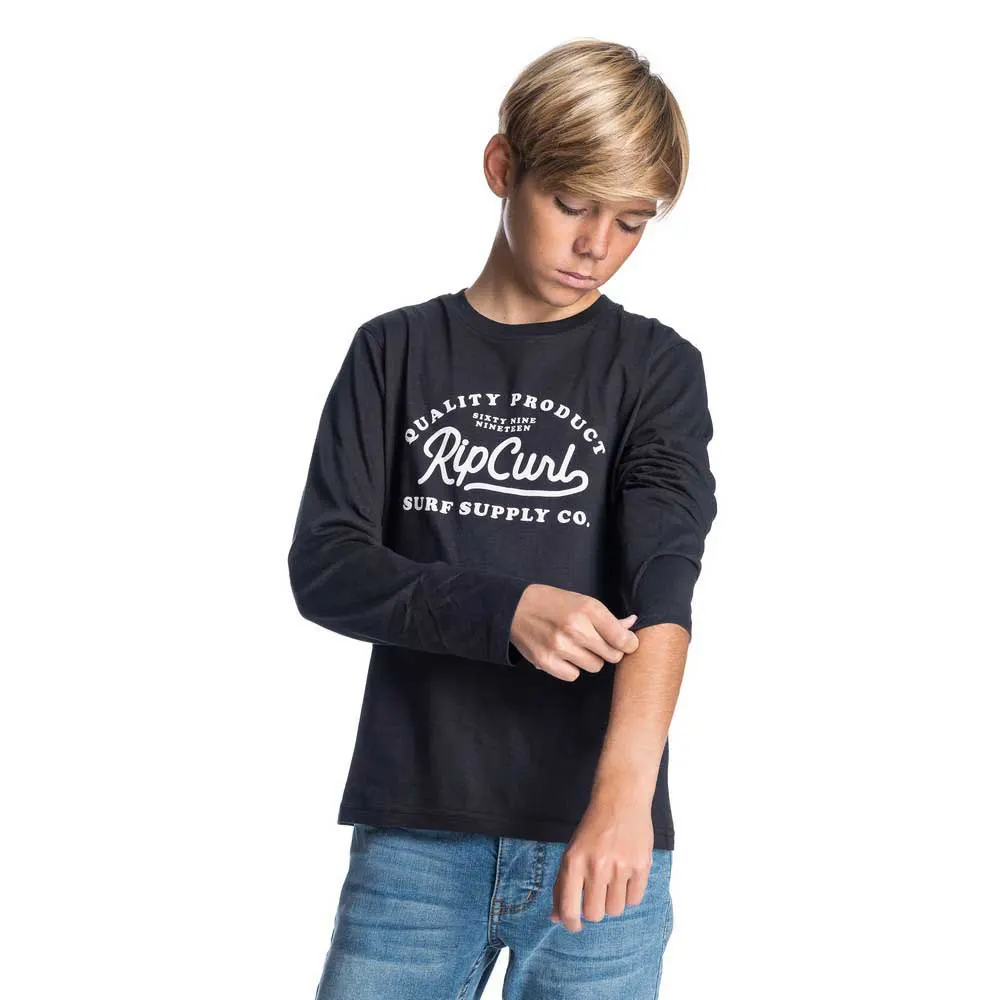 Черная рубашка с длинным рукавом Rip Curl typo to kid