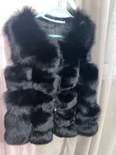Vest Jacket Real-Fur-Coat Natural Winter Fashion Womens High-Quality Luxurious Fox-Fur