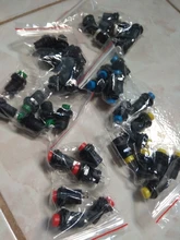 Interruptor de botón momentáneo DS228, botón de bloqueo de encendido/apagado para tablero de coche, barco, 12V, DS428, 10 Uds.