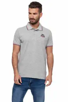 

Lonsdale hombre Polo manga corta color Medium Grey melange (17114)