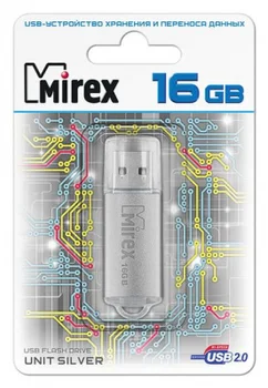 

Flash drive 16GB mirex unit Silver