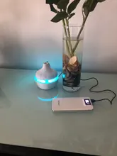 Humidificador de aire eléctrico de 300ML con USB, difusor de Aroma, niebla, aceite de grano de madera, aromaterapia, Mini, con 7 luces LED, para coche, casa y oficina