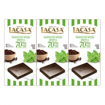

3 tablets Chocolate black mint 70% cocoa · 100g.