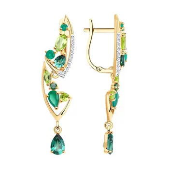 

Sokolov earrings in gold with a mix of stones