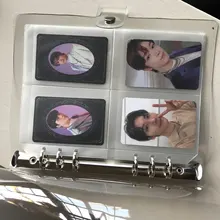 10 Uds PVC A5A6A7 de almacenamiento transparente tarjeta titular carpeta anillos Notebook 6 agujero bolsas documento postal Banco accesorios de planificador