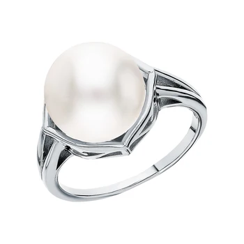 

Silver ring with pearls cultured sunlight sample 925