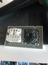 Delviz-Toma corriente con USB estándar para la UE, enchufe de pared con 2 salidas, panel de alimentación CA 110 ~ 250V, de calidad 16A, doble marco, 146x86mm