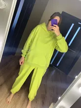 Sudadera con capucha y pantalones de chándal para mujer, chándales blancos de dos piezas, jerséis de Color sólido, chaqueta, ropa de salón, 2021