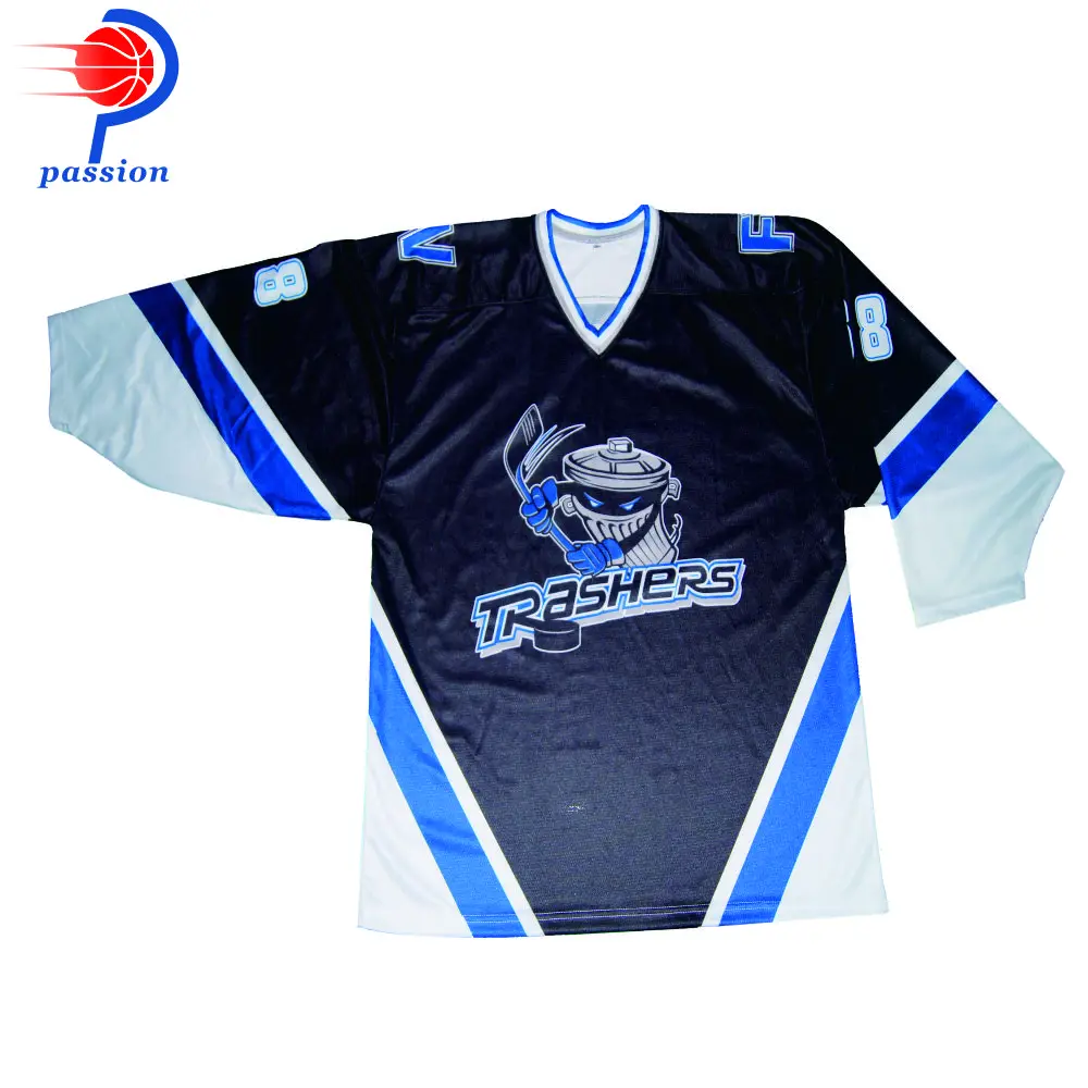 Custom Names And Number With Sublimation Logos Printing Ice Hockey Jersey For Games Ice Hockey