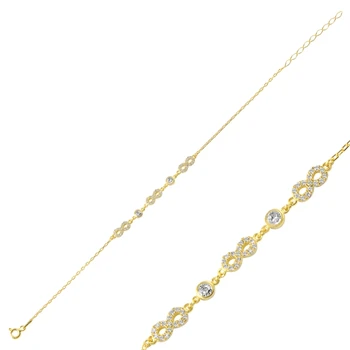 

KUTAYDAN 925 Sterling Silver Zircon Cubic Zirconia Infinity Bracelet