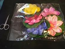 Lirio de agua flotante Artificial, decoración de estanque de flores de loto EVA, 10cm, ornamento de planta, decoración de jardín para el hogar, 5 uds.