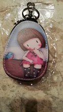 De dibujos animados de moda mujer bolsa chica estudiantes de cuero carteras para llaves para llaveros de coche nueva cubierta de llave encantadora monedero