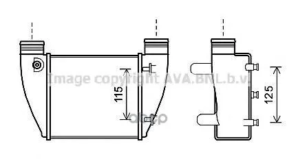 Интеркулер Audi A4 2.0t/2.0td 04-08 Ava Ai4364 Ava арт. AI4364