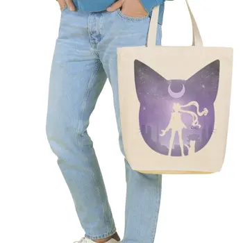 

Angemiel Bag Large Night Cat Shopping Beach Tote Bag