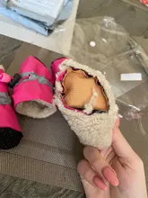 4 unidades/juego de zapatos de lluvia antideslizantes de Cachemira suave y cálida para mascotas, calzado suave a prueba de viento para perros y mascotas, zapatos impermeables antideslizantes