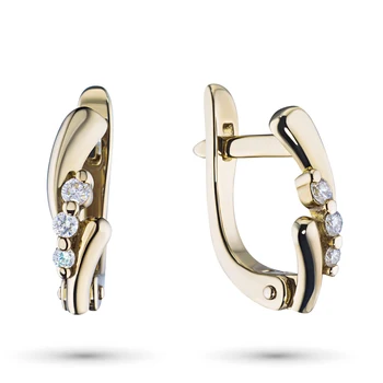 

Earrings in yellow gold with diamonds