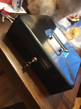 Caja de seguridad de acero con cerradura para el hogar, compartimiento para guardar joyas, dinero, escuela, oficina, bandeja, cajas de seguridad bloqueables, Tamaño XL