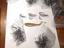 Fishing-Hook Overturned-Hooks Treble Bass Black High-Carbon-Steel 4 for -6 10pcs/Lot