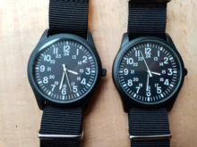 Air Force-reloj con correa de nailon para hombre, cronógrafo deportivo de cuarzo con pantalla de 24H para exteriores