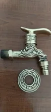 Garden Taps Faucet Tap-Decorative Bibcock Washing-Machine Wall-Mount Carved Brass Outdoor