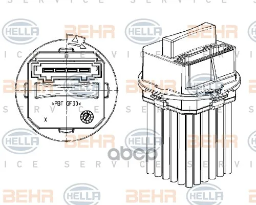 Блок Управления, Отопление / Вентиляция HELLA арт. 5DS351320-011