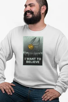

Angemiel Wear I Want To Believe White Men 'S Sweatshirt