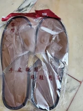 Zapatillas de casa de cuero de vaca para hombre y mujer, zapatos planos suaves de lujo, en tallas grandes