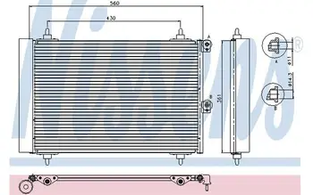 

NISSENS Condenser, air conditioning for CITROEN XSARA