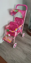 Muñeca de simulación con carrito de doble asiento para niñas, juguete plegable de mano, cochecito de bebé, accesorios de juego de simulación, 3699