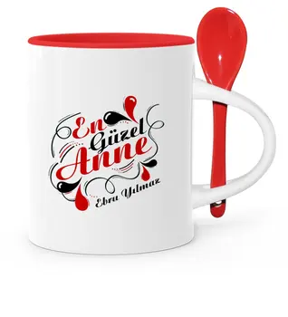 

Tailor-made The Most Beautiful Mother Red Spoon Mug Cup-1