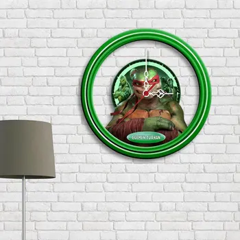 

Personalized Ninja Turtles Design Wooden Wall Clock-2
