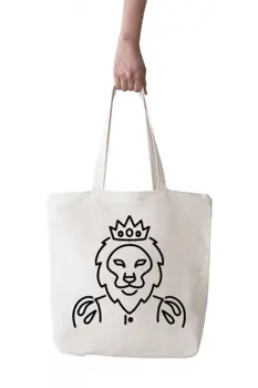 

Angemiel Bag Large Linear King Lion Shopping Beach Tote Bag