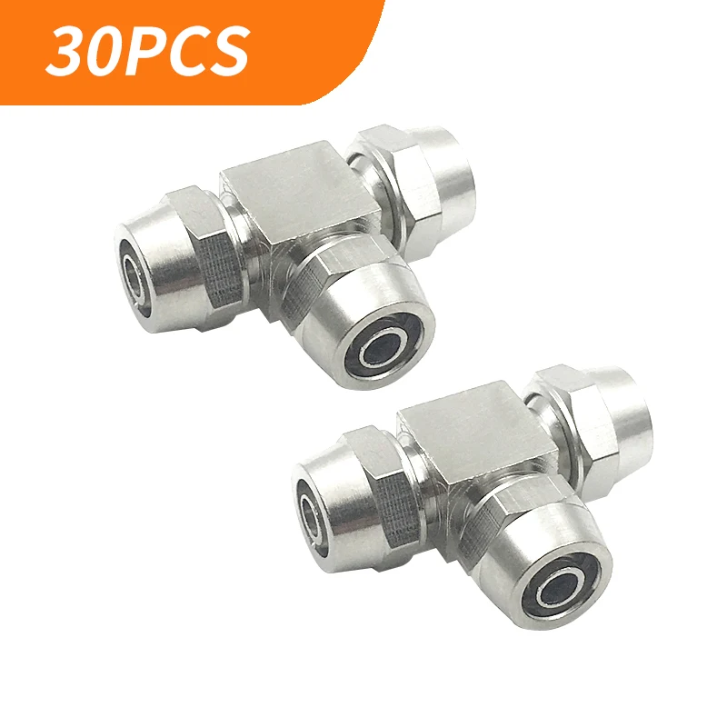 Conector Pneumático Kl-pe4 10 12 14 16 t Torção Rápida Cobre Niquelado de Alta Tensão Bloqueio Encaixe Fêmea 30 Peças