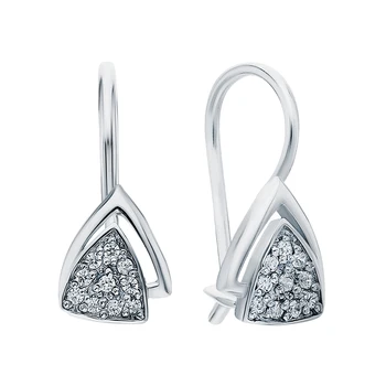 

Silver earrings with cubic zirconium sunlight sample 925