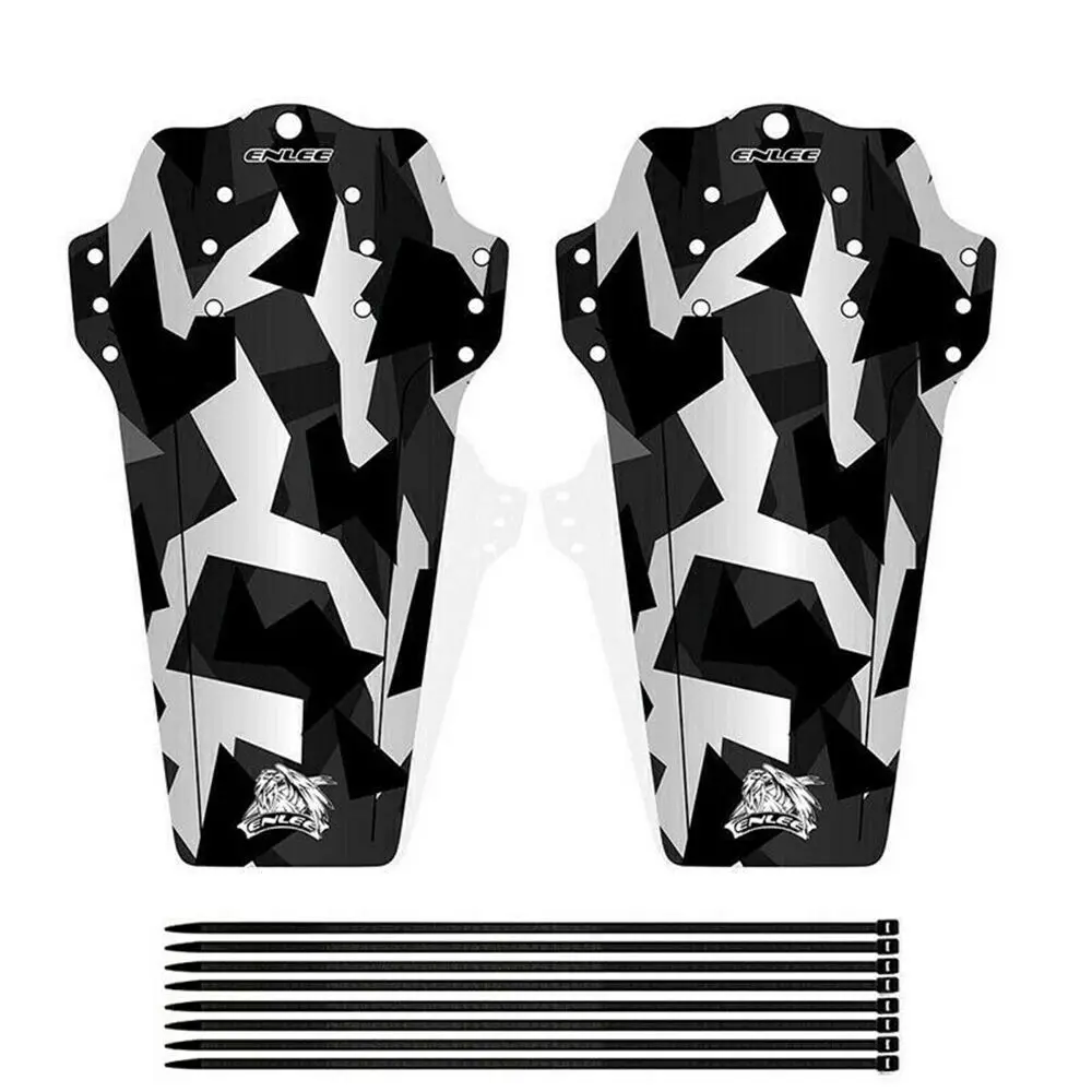 1PC Front Rear Bike Tyre Guard MTB Mudguards Plastic Fine Bicycle Fenders Colour Printing MTB Mountain Wings Mud Accessories bicycle fender