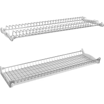 

Dish dryer for top cabinet 80 cm, single with tray, Chrome