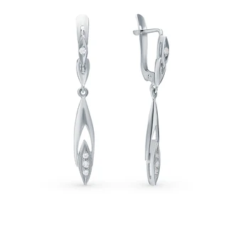 

Silver earrings with cubic zirconia sunlight sample 925