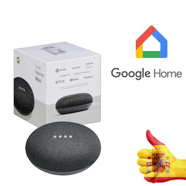 Google Home Nest Mini Negro - Altavoz WiFi Portátil Inteligente con  Asistente de Voz - Google