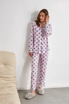 

Trendyol Polka Dot Knitted Pajamas Set THMAW21PT0419