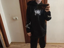 Sudadera con capucha de talla grande para mujer, ropa de calle de estilo coreano harajuku, tops con estampado de manga larga, jerséis de verano