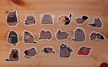100pcs Cartoon Cute Fat Cats Kawaii Fun Stickers for Girls Children Kids Teacher School