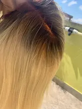 Peluca de cabello humano Rubio degradado Bob para mujeres negras, cabello liso brasileño Bob corto Natural, 100%, 613