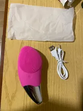 cepillo facial limpieza facial limpiador facial eléctrico cepillo de limpieza facial Mini cepillo de eléctrico limpiador Facial sónico de silicona limpiador de poros profundo masajeador de piel cepillo de  dispositivo