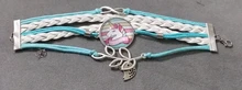 Regalo de moda unicornio trenzado pulsera de niños para niñas brazaletes de la Amistad joyería Multi-capa encanto pulsera de joyería de moda
