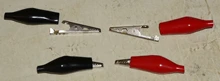 Alligator Clip Battery-Tester Probe Crocodile-Clip Electrical-Clamp-Testing Metal Plastic